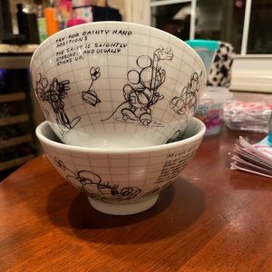 Disney sketchbook set 2 Minnie Mouse cereal bowls
